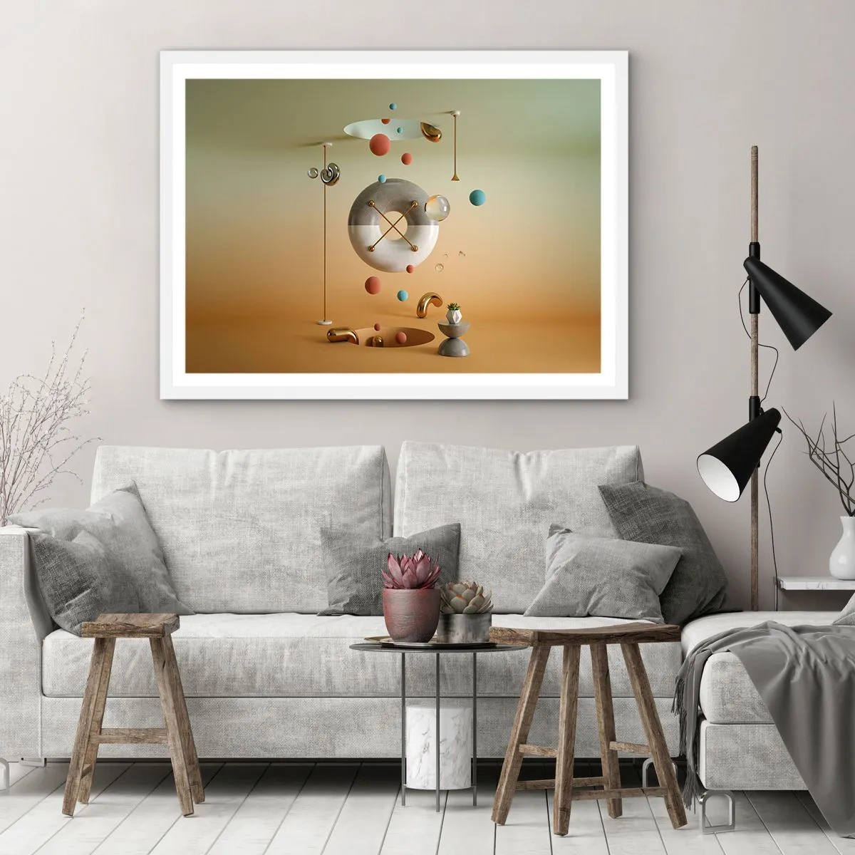 Plakat i hvid ramme - Alt kan ske - 50x40 cm