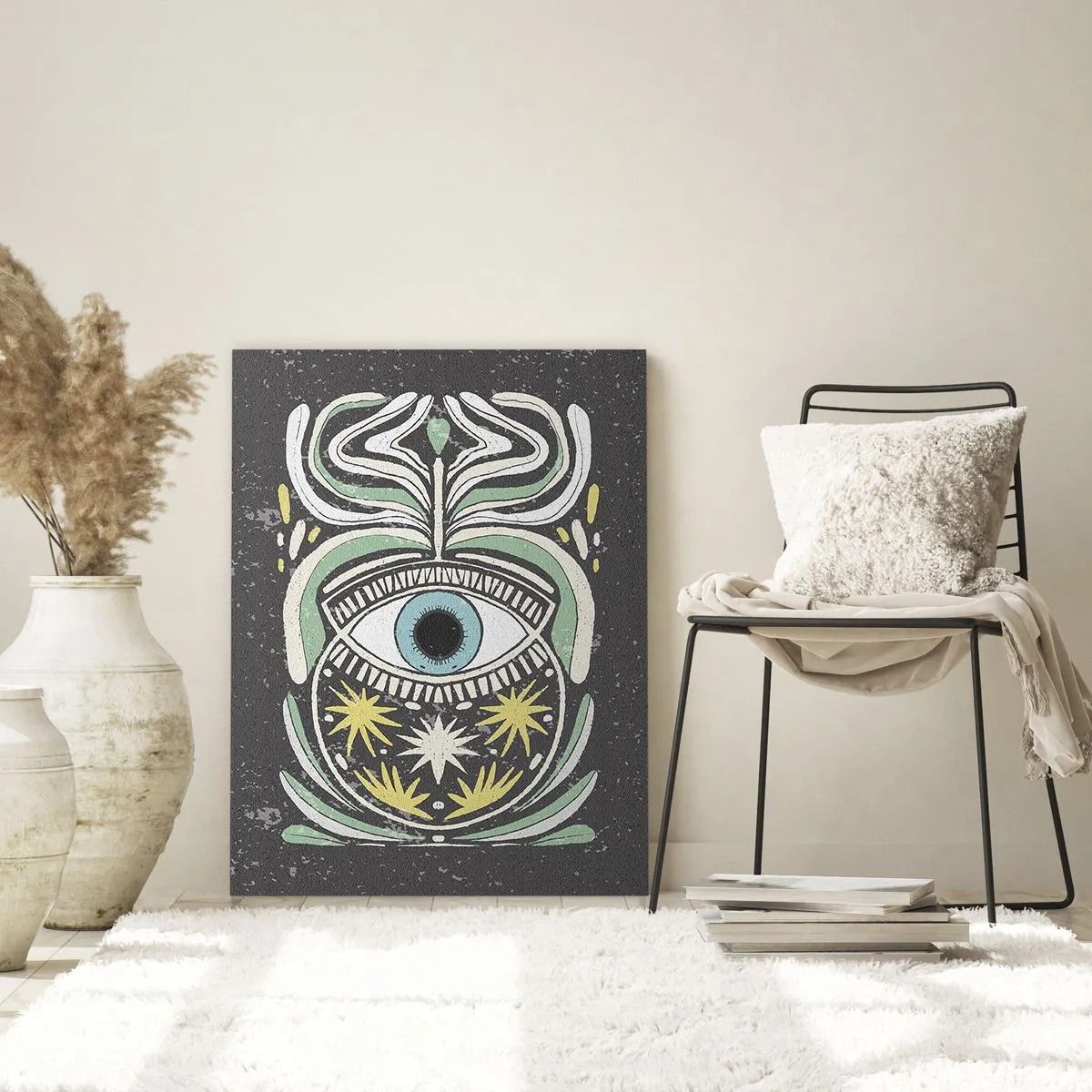 Billede på glas - Stammeritualer - 50x70 cm