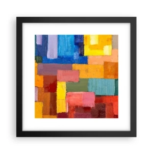 Plakat i sort ramme - Hver især forskellige, alle farverige - 30x30 cm