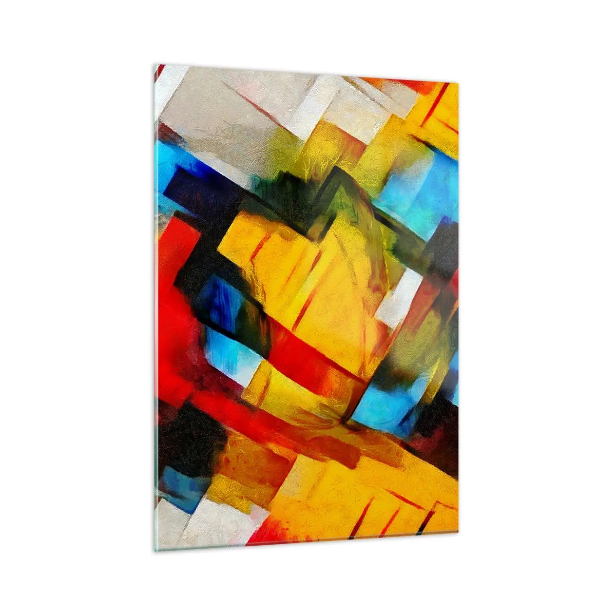 Billede på glas - Flerfarvet lagdeling - 50x70 cm