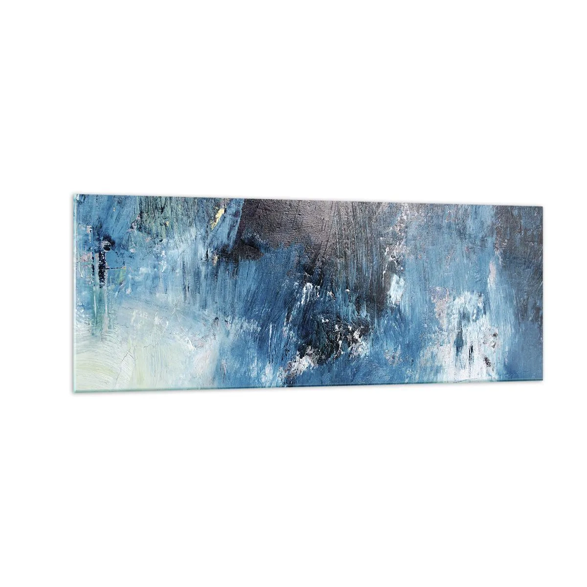 Billede på glas - Blå rapsodi - 140x50 cm