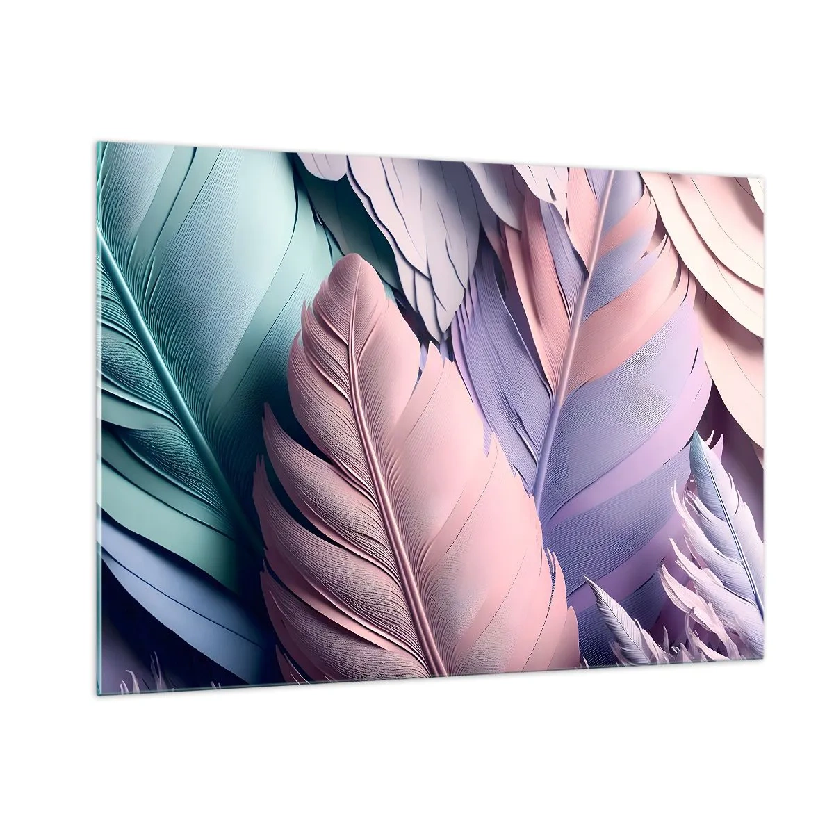 Billede på glas - Chik fugl - 100x70 cm