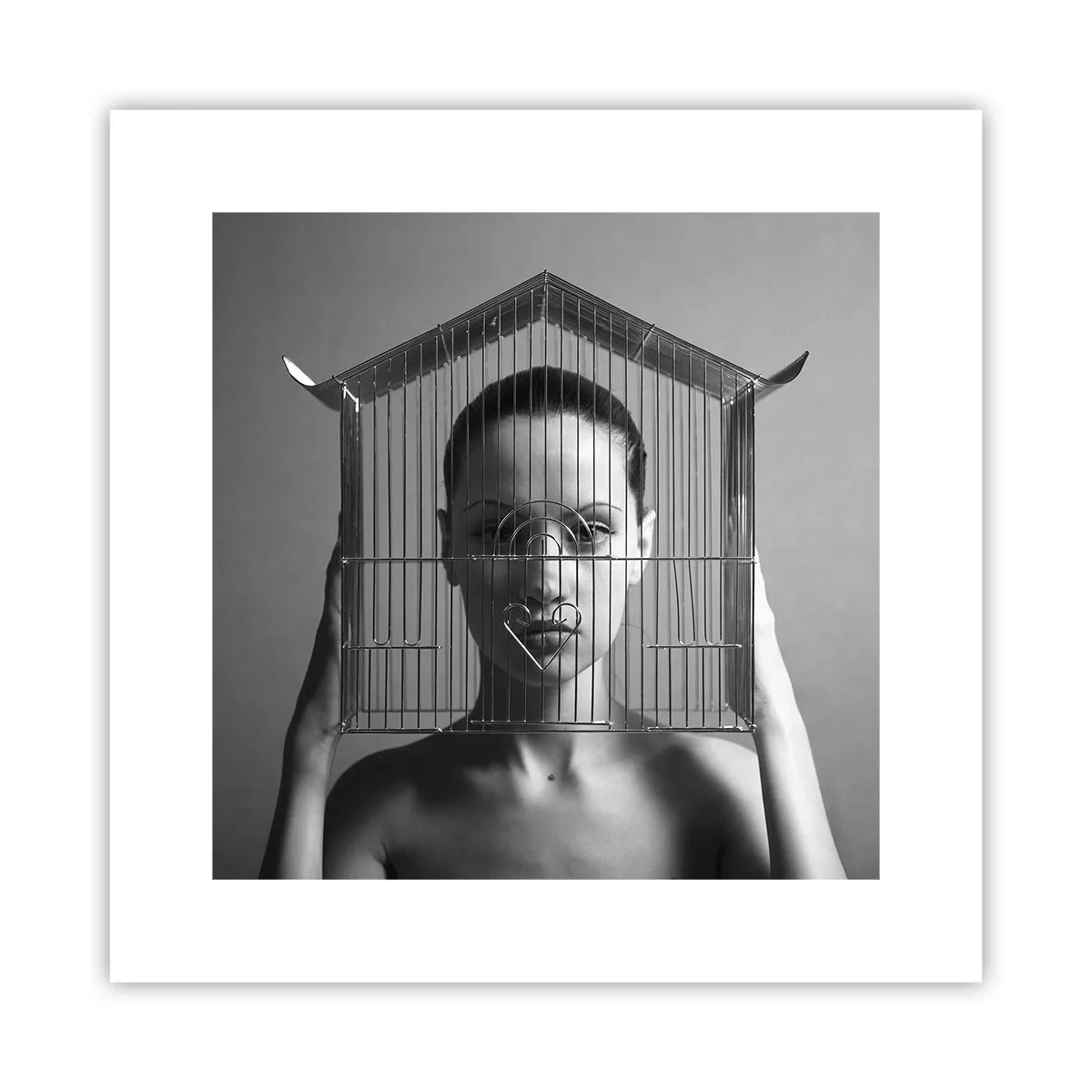 Plakat - Et lidt surrealistisk portræt - 30x30 cm