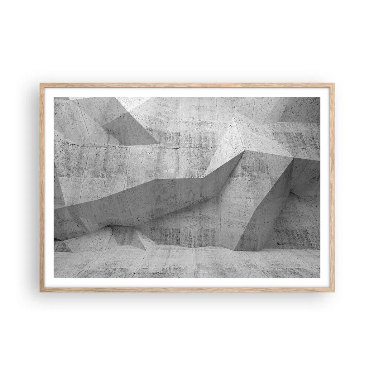 Plakat i ramme af lyst egetræ - En ægte udfordring - 100x70 cm