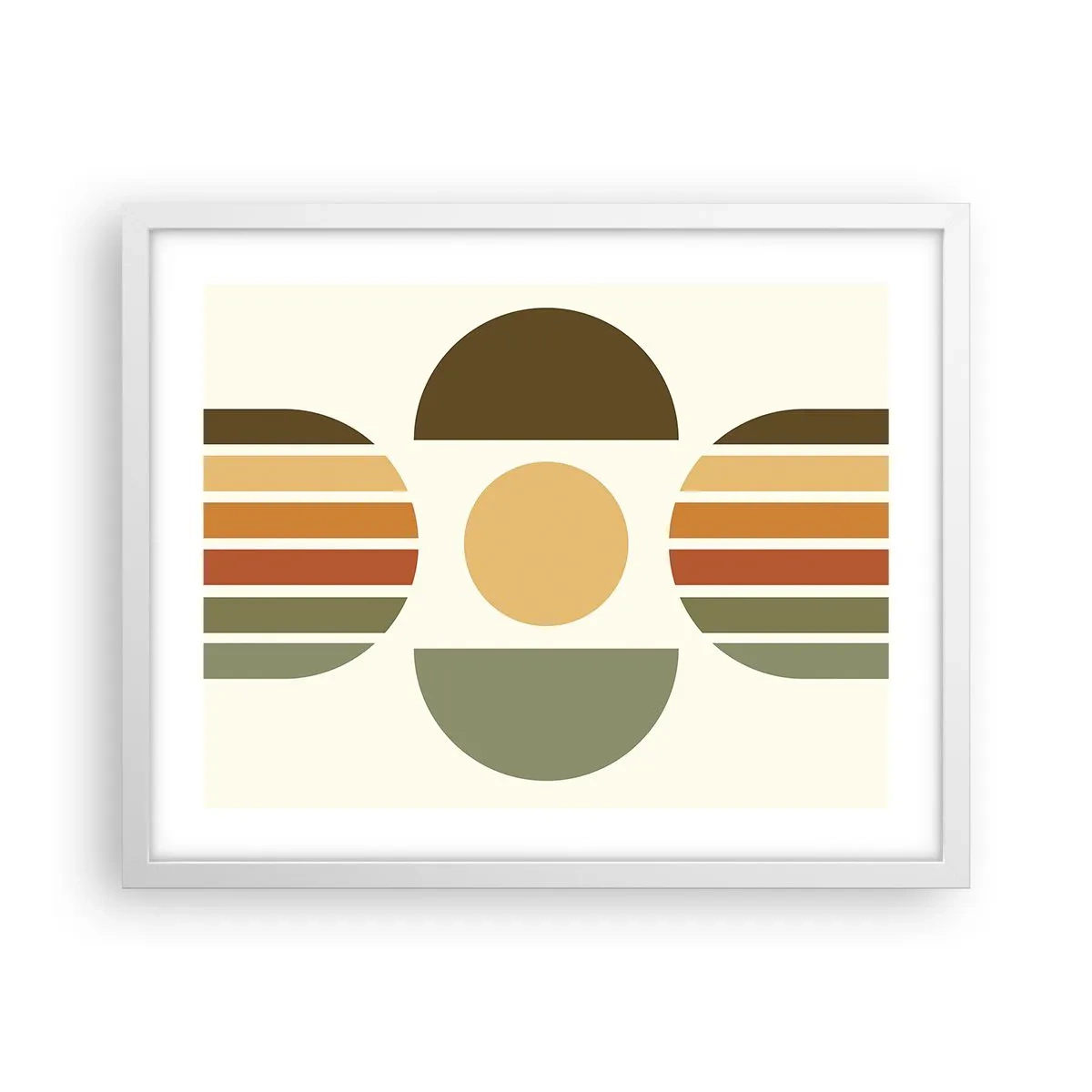 Plakat i hvid ramme - I jordfarver - 50x40 cm