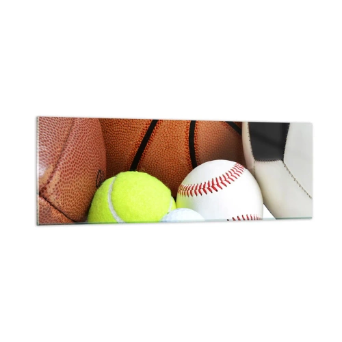 Billede på glas - Forbindelse med bolden! - 90x30 cm