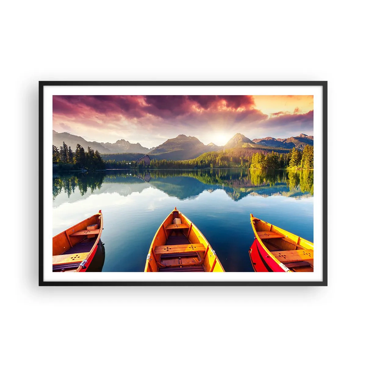 Plakat i sort ramme - Intet imod naturen - 100x70 cm