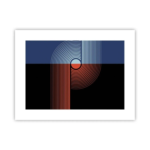 Plakat - I en geometrisk omfavnelse - 40x30 cm