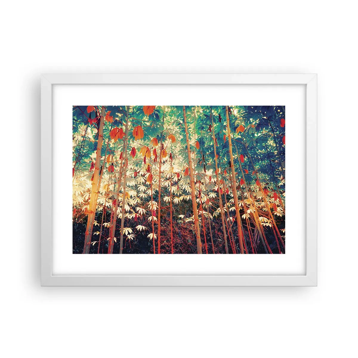 Plakat i hvid ramme - Bladenes hemmelige liv - 40x30 cm