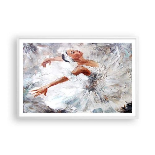 Plakat i hvid ramme - Blød og let som tyl - 91x61 cm