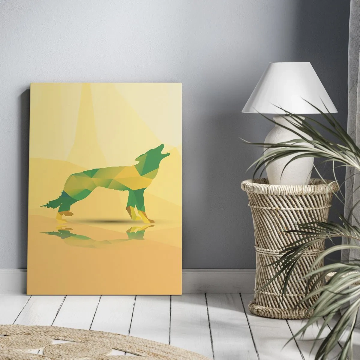 Lærredstryk - Billede på lærred - Ensom ulv - 50x70 cm