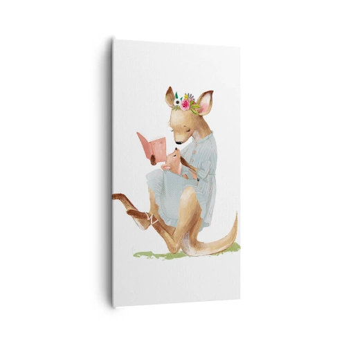 Lærredstryk - Billede på lærred - Læs for mig, mor - 65x120 cm