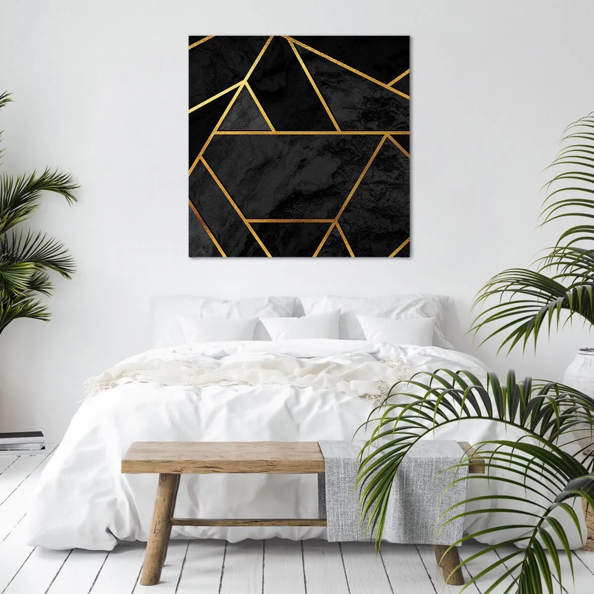 Lærredstryk - Billede på lærred - Mørke og lys - 40x40 cm