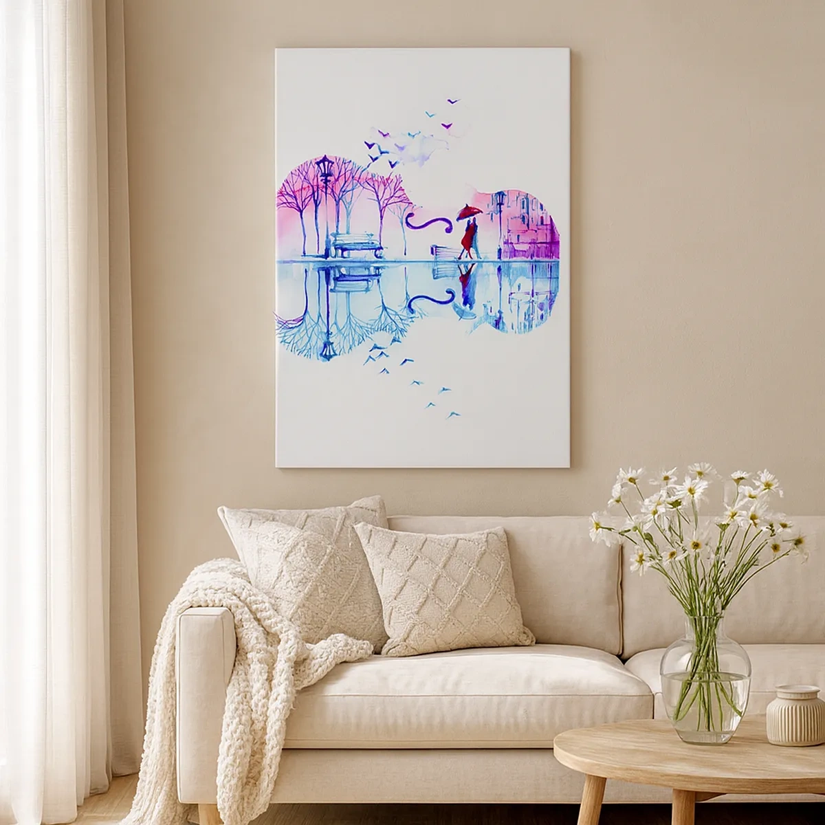 Lærredstryk - Billede på lærred - Jeg vil bringe jer regnvejrssange - 50x70 cm