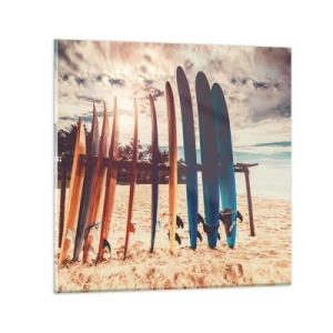 Billede på glas - Godnat, indtil i morgen - 40x40 cm