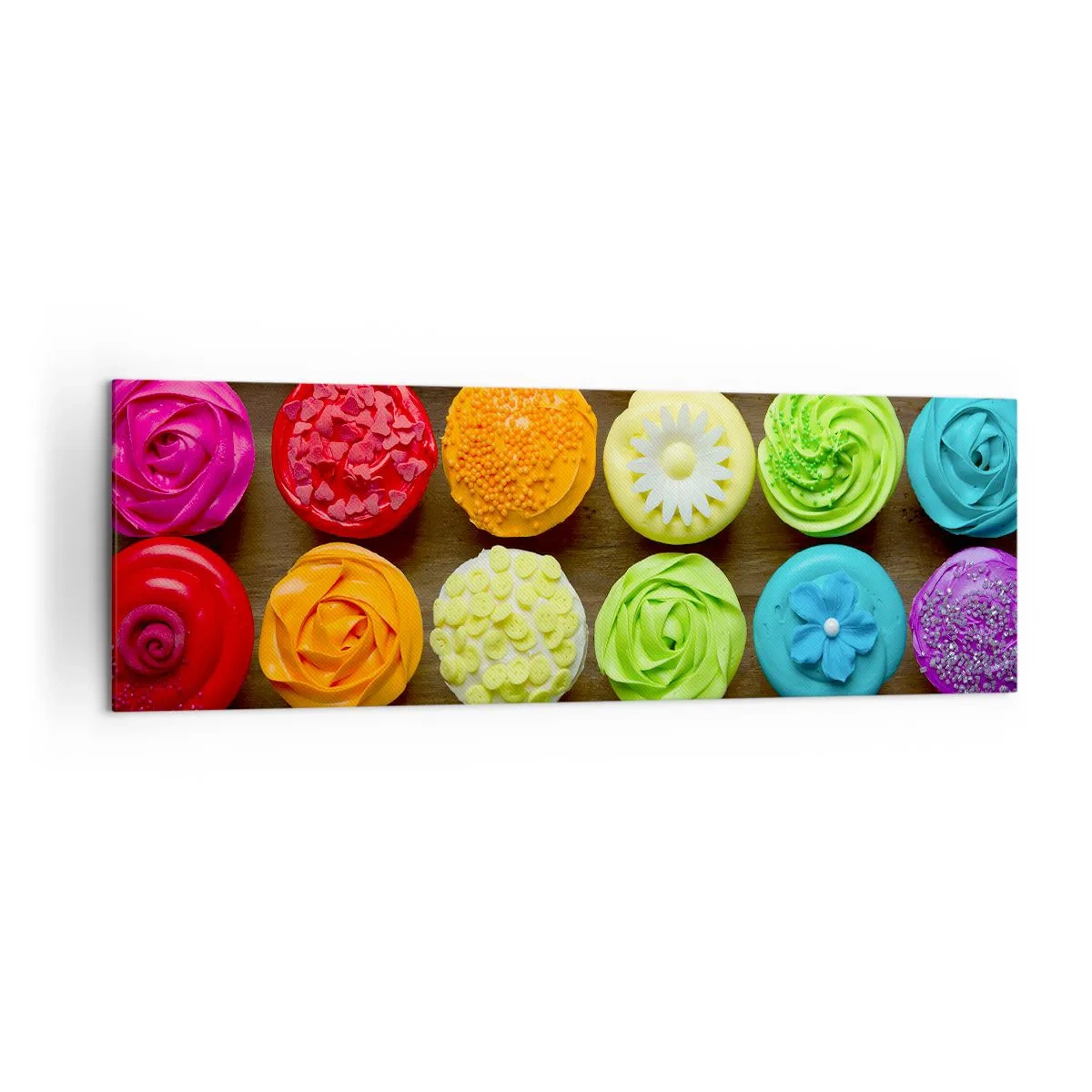 Lærredstryk - Billede på lærred - Alle er forskellige - alle er lækre - 160x50 cm