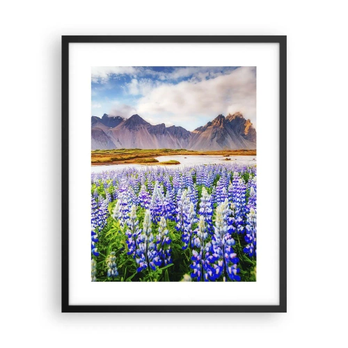 Plakat i sort ramme - Styrke og strenghed ved siden af blidhed - 40x50 cm