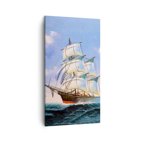 Lærredstryk - Billede på lærred - Stolt med vinden - 45x80 cm