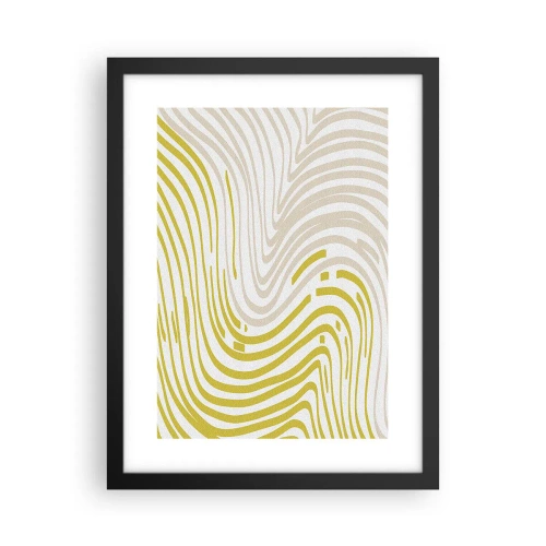 Plakat i sort ramme - Komposition med et blidt sving - 30x40 cm