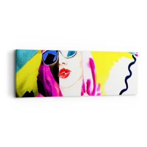 Lærredstryk - Billede på lærred - Jeg er ikke hvid, og jeg er ikke sort - 90x30 cm