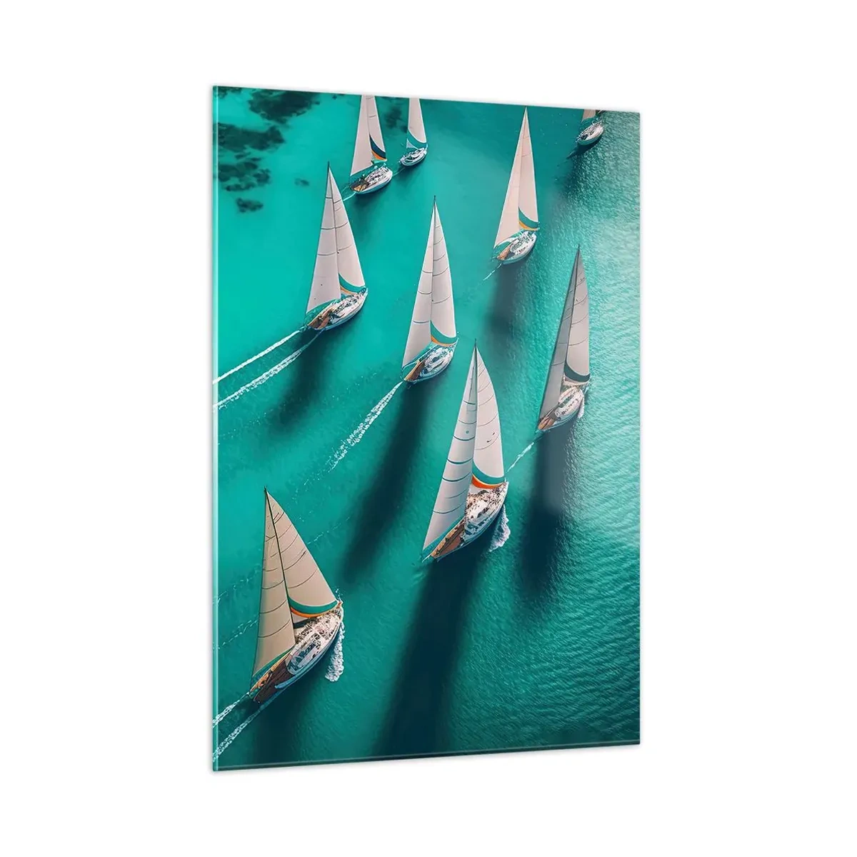 Billede på glas - Konkurrerer med vinden - 50x70 cm