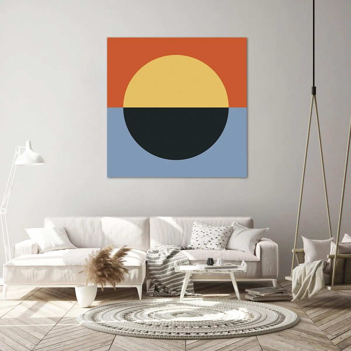 Lærredstryk - Billede på lærred - En sammensætning af varme og kølighed - 30x30 cm