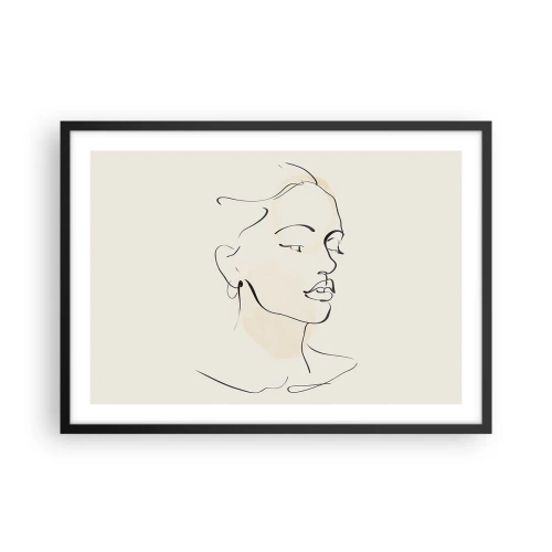 Plakat i sort ramme - En bestemt linje - 70x50 cm