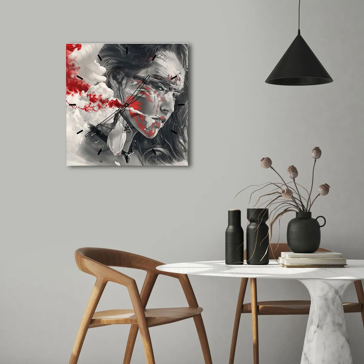 Vægur, Uret - I det absurdes damp - 30x30 cm