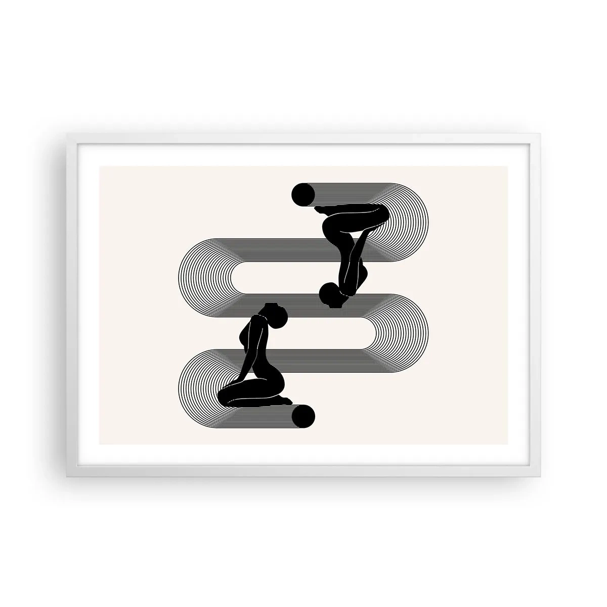 Plakat i hvid ramme - Sensuel symmetri - 70x50 cm