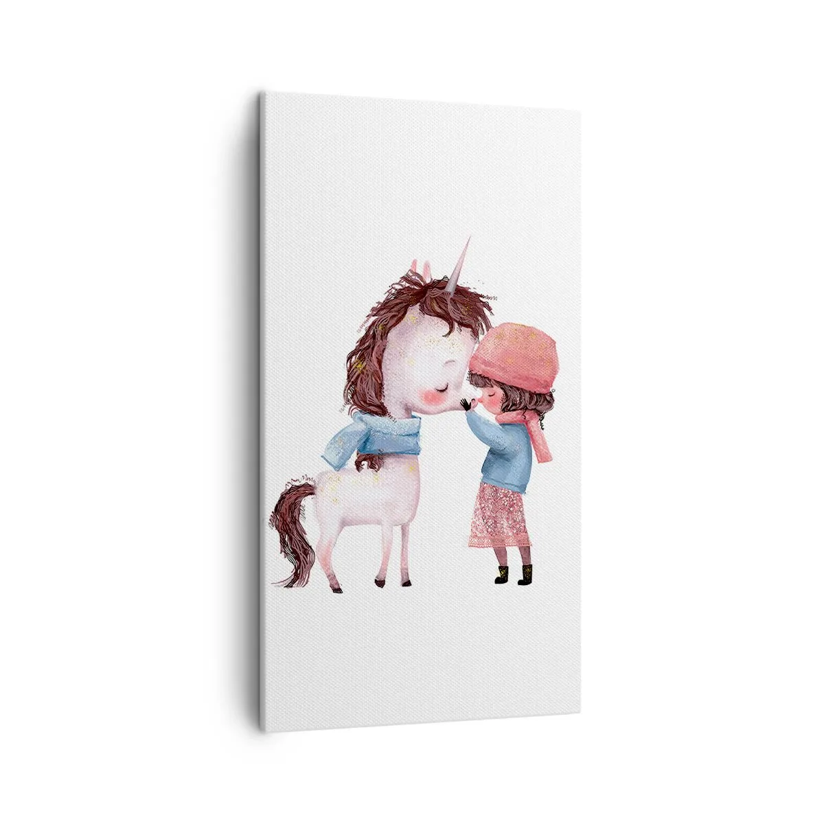 Lærredstryk - Billede på lærred - En vinterhistorie - 45x80 cm