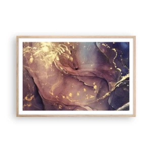 Plakat i ramme af lyst egetræ - Materie og ånd - 91x61 cm