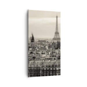 Lærredstryk - Billede på lærred - Over Paris' hustage - 65x120 cm