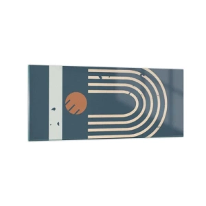 Billede på glas - Geometri på granatæble - 120x50 cm