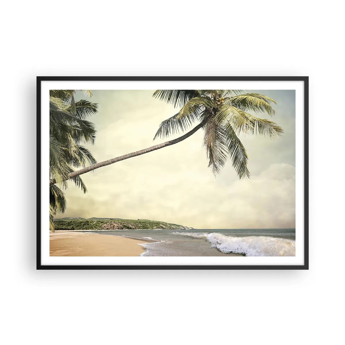 Plakat i sort ramme - En tropisk drøm - 100x70 cm