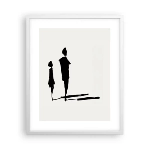 Plakat i hvid ramme - Sikkert sammen? - 40x50 cm