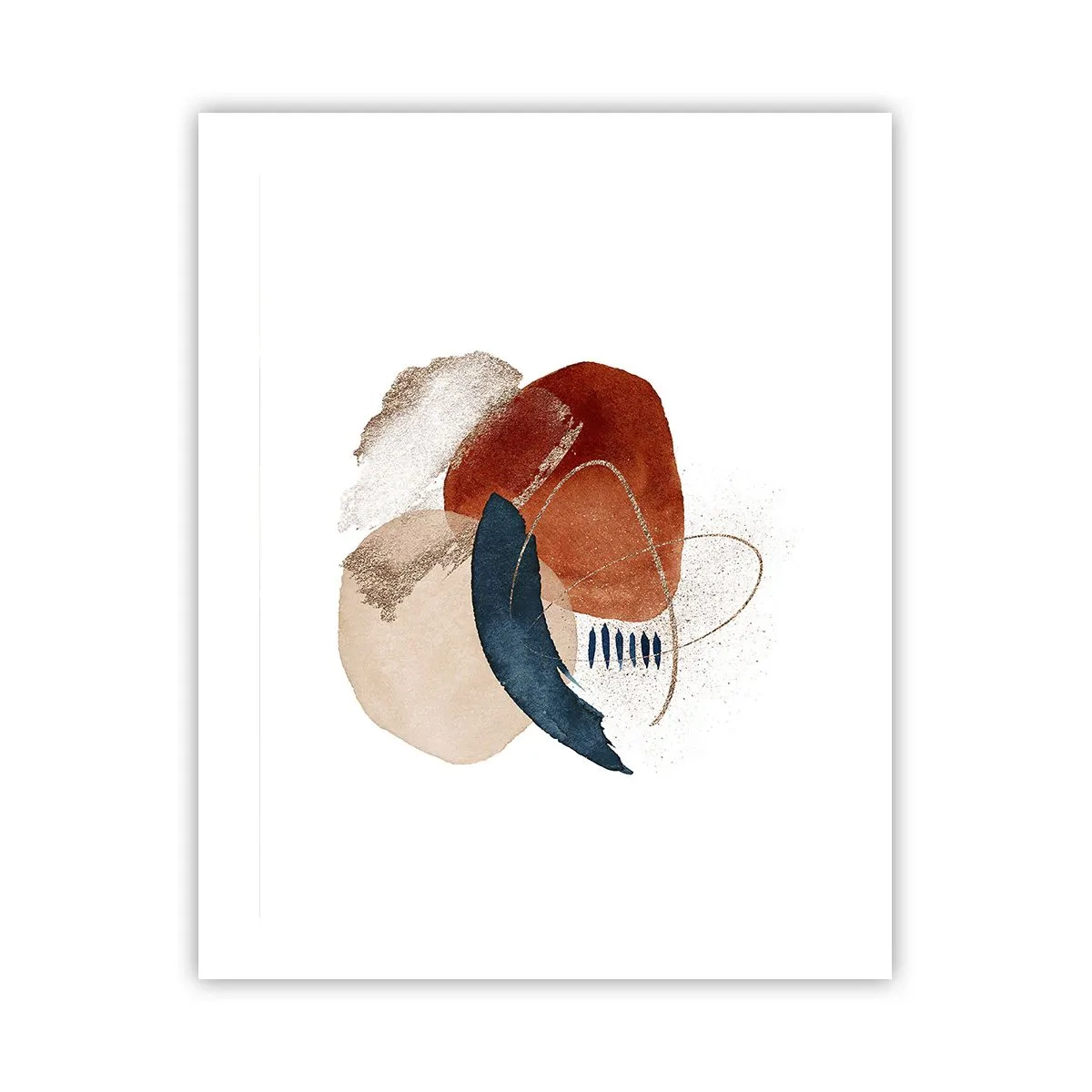 Plakat - Oval sammensætning - 40x50 cm
