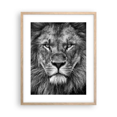 Plakat i ramme af lyst egetræ - I kroningsklædning - 40x50 cm