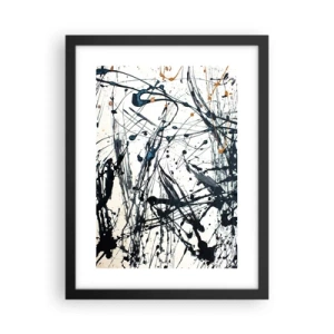 Plakat i sort ramme - Ekspressionistisk abstraktion - 30x40 cm