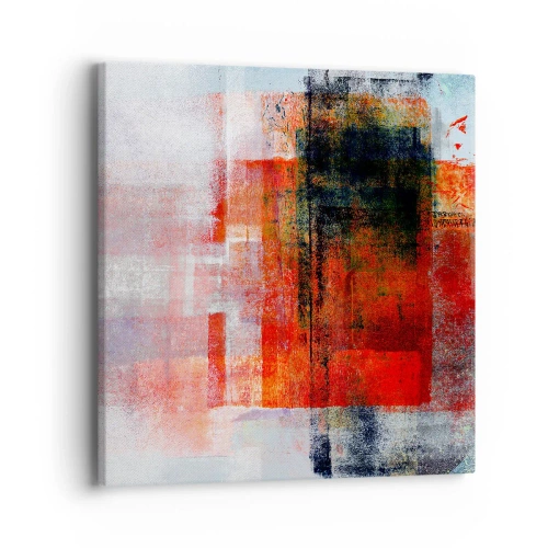 Lærredstryk - Billede på lærred - Glødende komposition - 40x40 cm