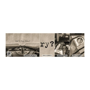 Prøve Fototapet Selvklæbende Deluxe Sticker - Fortæl mig - Skummaskine, Årgang, Retro - 100x30 cm