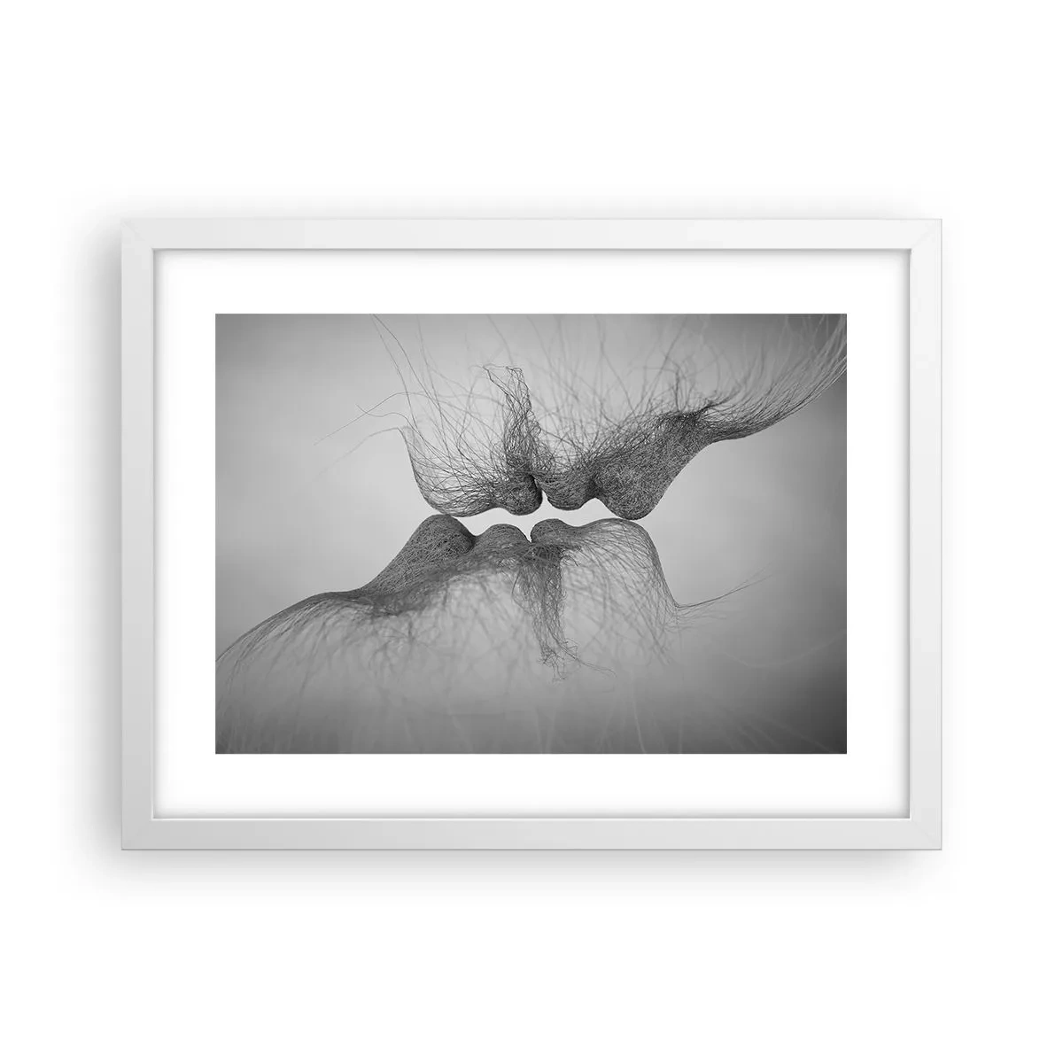 Plakat i hvid ramme - Vindens kys - 40x30 cm