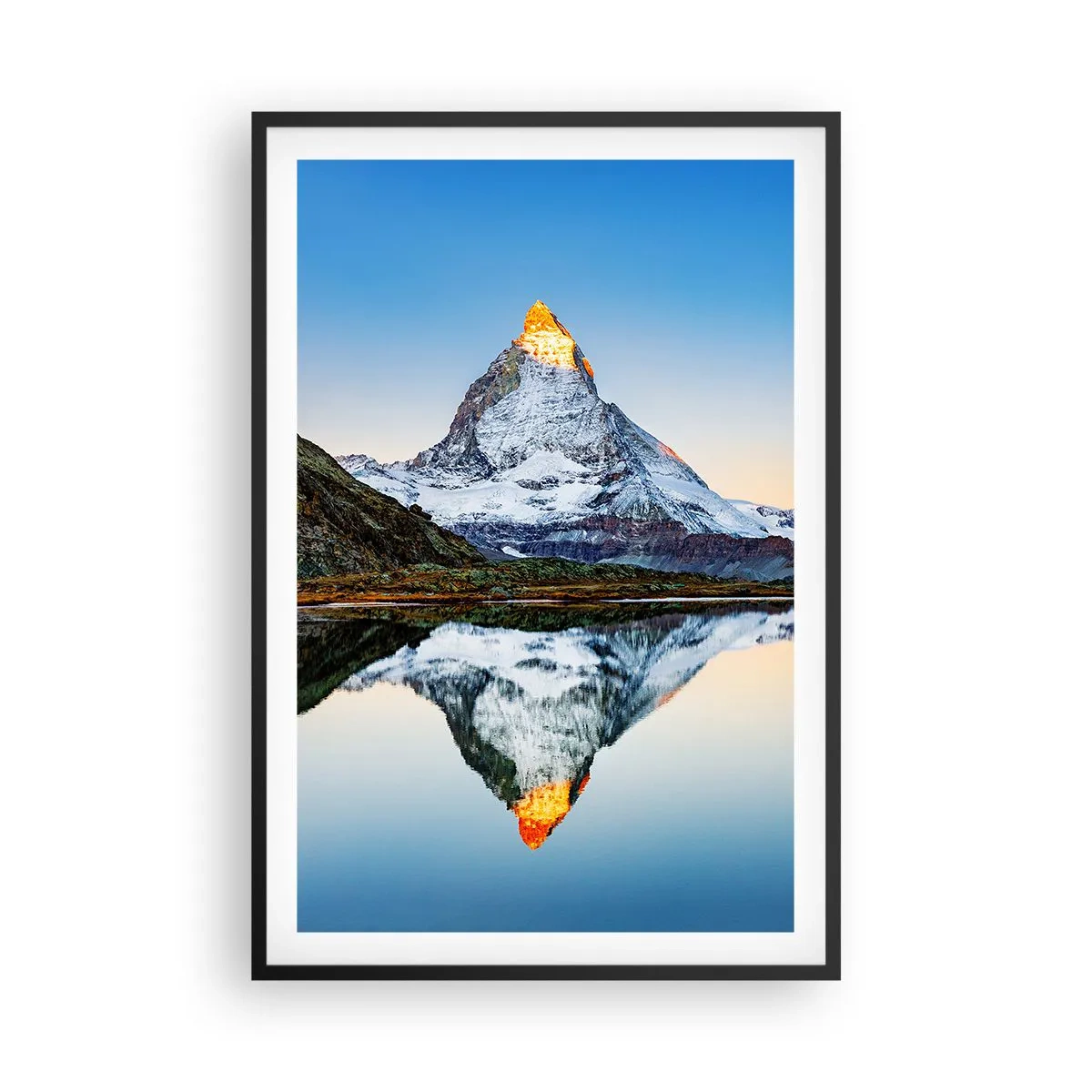 Plakat i sort ramme - To verdener - 61x91 cm