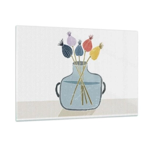 Billede på glas - Som et valmuefrø - 120x80 cm