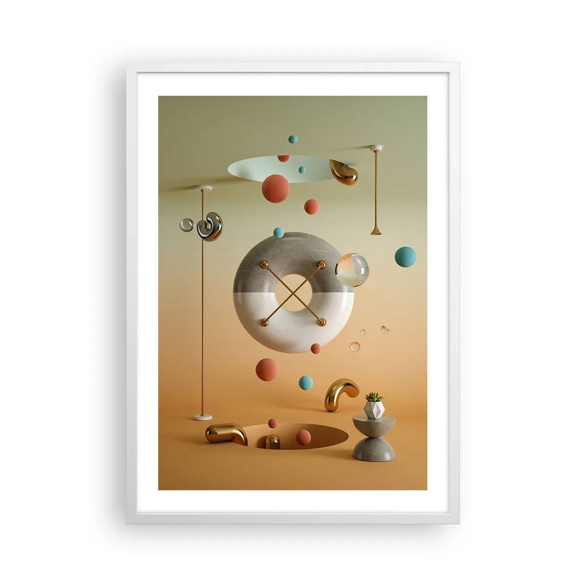 Plakat i hvid ramme - Alt kan ske - 50x70 cm