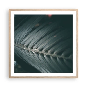 Plakat i ramme af lyst egetræ - Naturens præcision - 60x60 cm