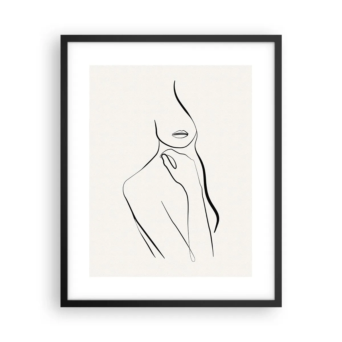 Plakat i sort ramme - Bølge af melankoli - 40x50 cm