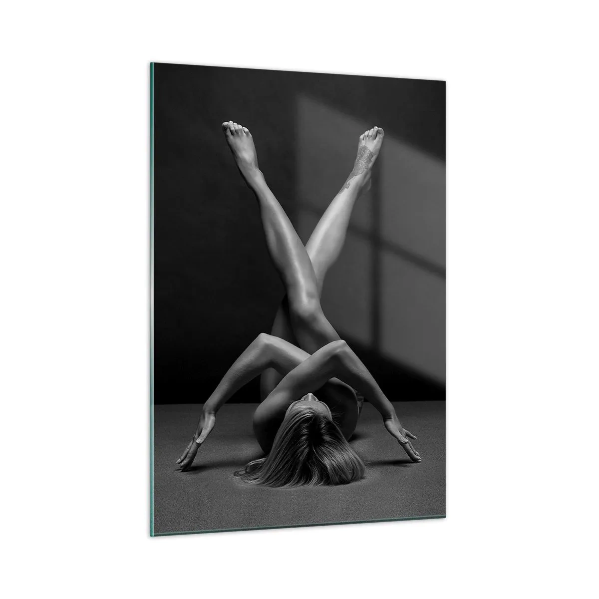 Billede på glas - Nøgenhedens geometri - 50x70 cm