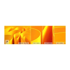 Prøve Fototapet Selvklæbende Deluxe Sticker - Som solens bølger - 3D, Moderne, Linjer - 100x30 cm