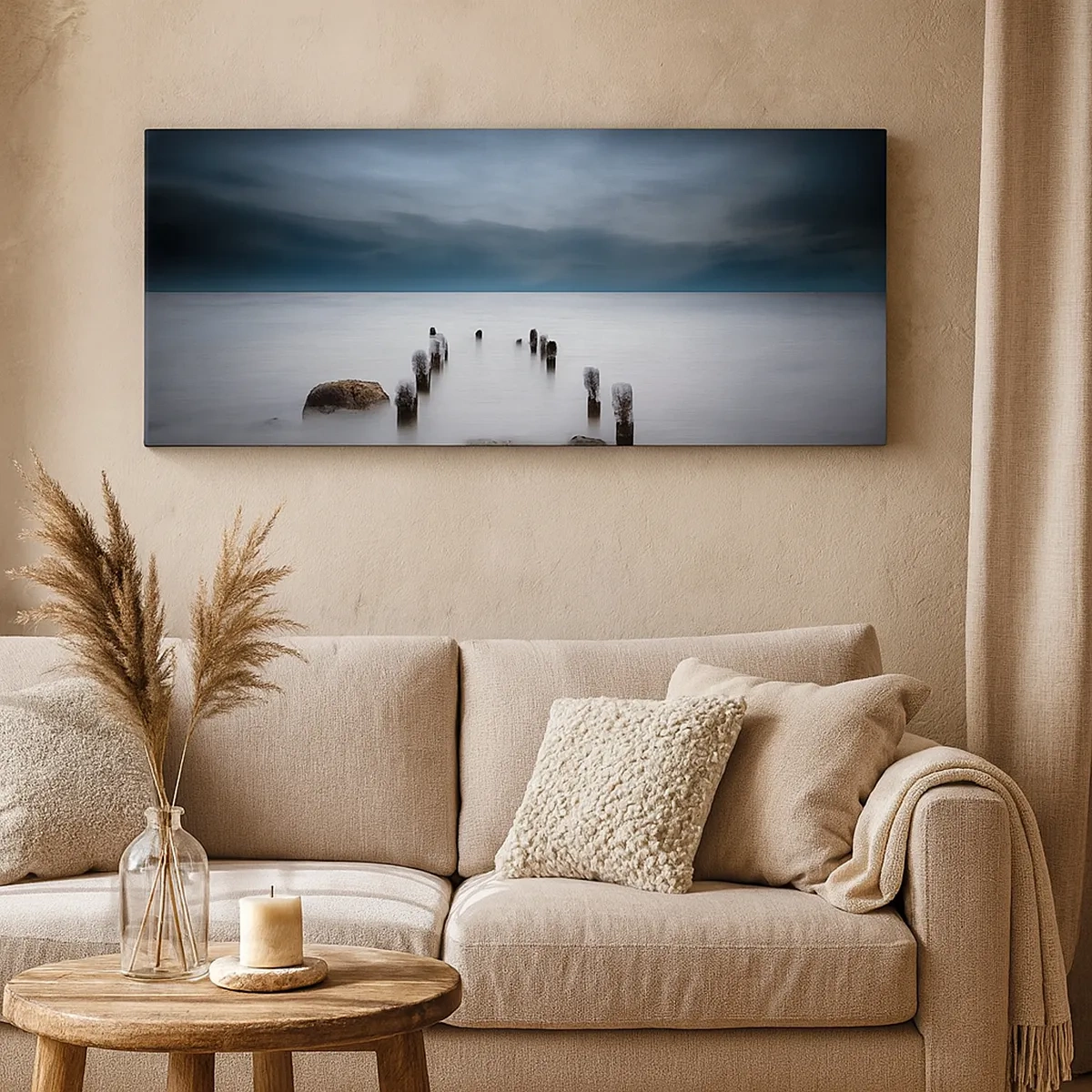 Lærredstryk - Billede på lærred - En betænksom sø - 30x30 cm