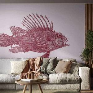 Fototapet Standard Eco - En beboer i eksotiske farvande - Fisk, Løvefisk, Tropisk - 200x140 cm